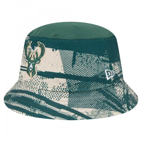 Бейсболка Milwaukee Bucks New Era Hunter Green/Cream Tip-Off