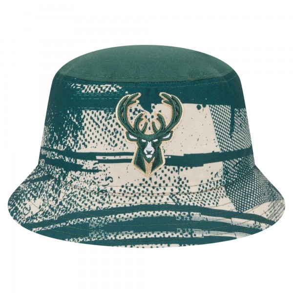 Бейсболка Milwaukee Bucks New Era Hunter Green/Cream Tip-Off
