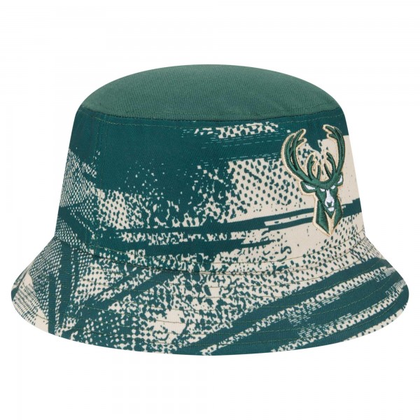 Бейсболка Milwaukee Bucks New Era Hunter Green/Cream Tip-Off