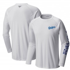 Los Angeles Dodgers Columbia White Terminal Tackle Long Sleeve T-Shirt