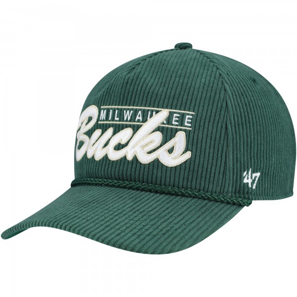 Бейсболка Milwaukee Bucks 47 Green Double Header Sidepatch Cord Hitch