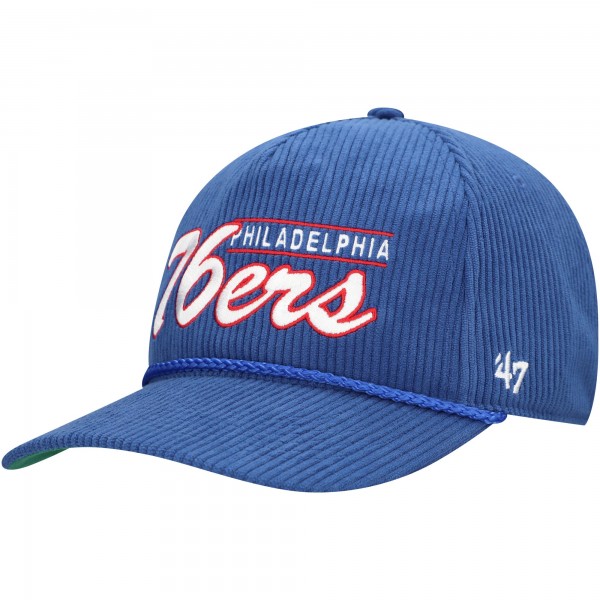Бейсболка Philadelphia 76ers 47 Royal Double Header Sidepatch Cord Hitch