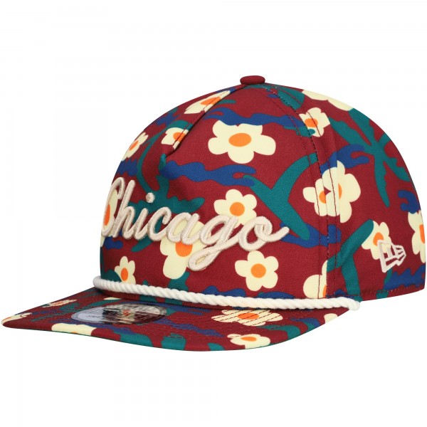 Бейсболка Chicago Bulls New Era Crimson Vacation Floral Golfer