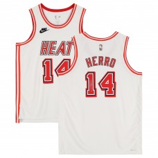 Игровая джерси Tyler Herro Miami Heat Autographed Fanatics Authentic White Nike 2022-23 Classic Swingman