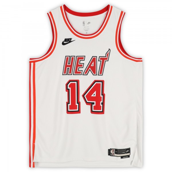 Игровая джерси Tyler Herro Miami Heat Autographed Fanatics Authentic White Nike 2022-23 Classic Swingman