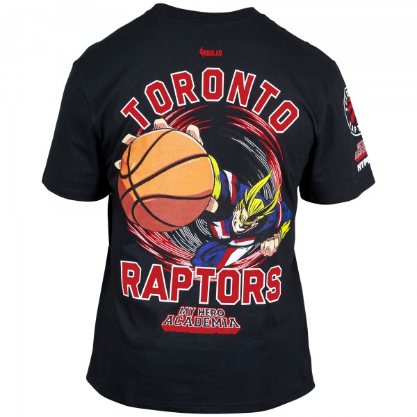 Unisex Toronto Raptors Hyperfly Black NBA x My Hero Academia All Might Smash T-Shirt