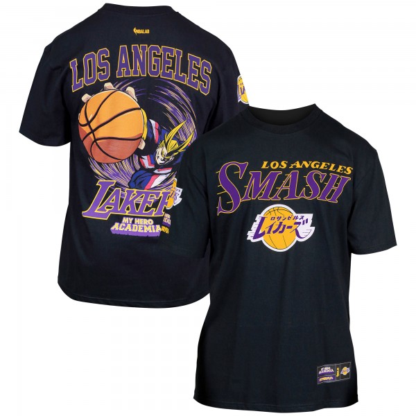 Футболка Los Angeles Lakers Hyperfly Unisex NBA x My Hero Academia All Might Smash - Black