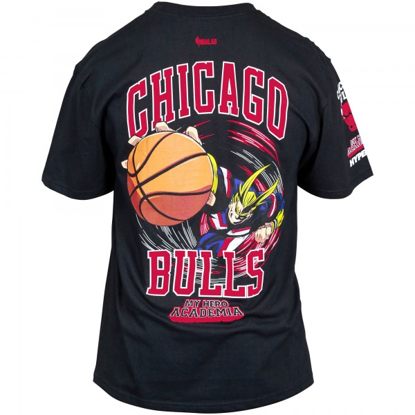 Футболка Chicago Bulls Hyperfly Unisex NBA x My Hero Academia All Might Smash - Black