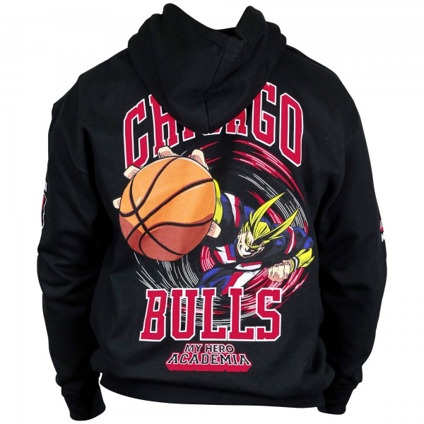 Толстовка Chicago Bulls Hyperfly Unisex NBA x My Hero Academia All Might Smash - Black