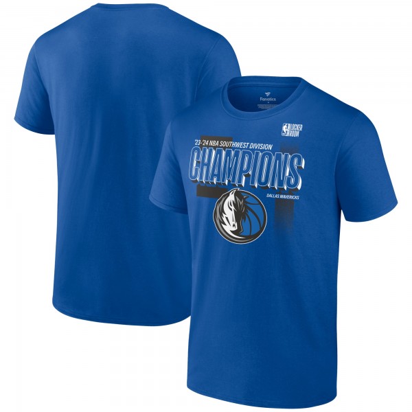 Футболка Dallas Mavericks Fanatics 2024 Southwest Division Champions Locker Room - Royal