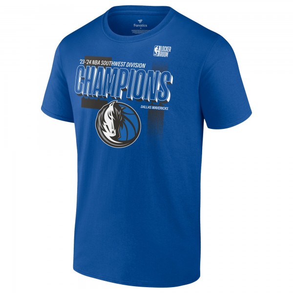 Футболка Dallas Mavericks Fanatics 2024 Southwest Division Champions Locker Room - Royal