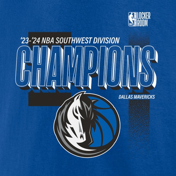 Футболка Dallas Mavericks Fanatics 2024 Southwest Division Champions Locker Room - Royal