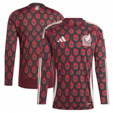 Mexico National Team adidas 2024 Home Replica Long Sleeve Jersey - Burgundy