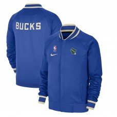 Кофта на молнии Milwaukee Bucks Nike 2024/25 City Edition Authentic Showtime Performance - Royal