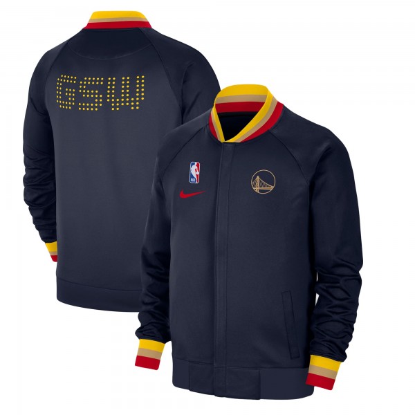Кофта на молнии Golden State Warriors Nike 2024/25 City Edition Authentic Showtime Performance - Navy