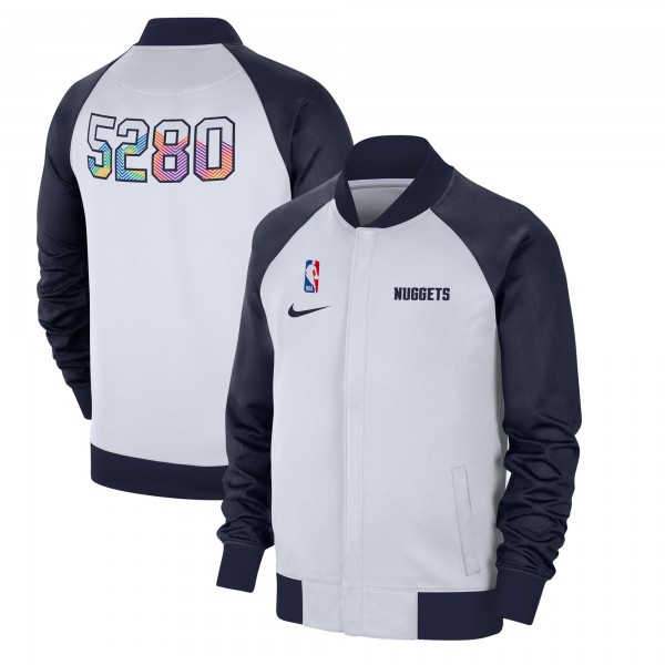 Кофта на молнии Denver Nuggets Nike 2024/25 City Edition Authentic Showtime Performance - White