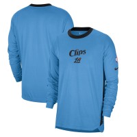 Футболка с длинным рукавом LA Clippers Nike 2024/25 City Edition Authentic Pregame Performance Shooting - Blue