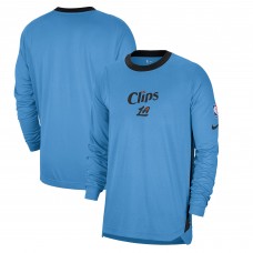 Футболка с длинным рукавом LA Clippers Nike 2024/25 City Edition Authentic Pregame Performance Shooting - Blue