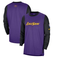 Футболка с длинным рукавом Los Angeles Lakers Nike 2024/25 City Edition Authentic Pregame Performance Shooting - Purple