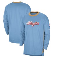 Футболка с длинным рукавом Memphis Grizzlies Nike 2024/25 City Edition Authentic Pregame Performance Shooting - Light Blue