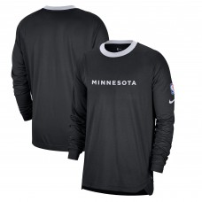 Футболка с длинным рукавом Minnesota Timberwolves Nike 2024/25 City Edition Authentic Pregame Performance Shooting - Black
