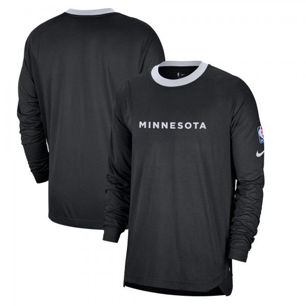 Футболка с длинным рукавом Minnesota Timberwolves Nike 2024/25 City Edition Authentic Pregame Performance Shooting - Black