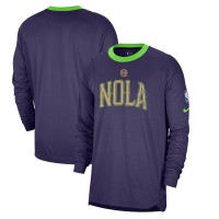 Футболка с длинным рукавом New Orleans Pelicans Nike 2024/25 City Edition Authentic Pregame Performance Shooting - Purple