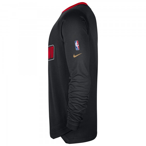 Футболка с длинным рукавом Houston Rockets Nike 2024/25 City Edition Authentic Pregame Performance Shooting - Black/Red