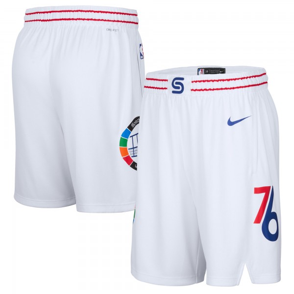 Шорты Philadelphia 76ers Nike 2024/25 City Edition Swingman - White