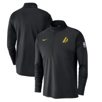 Кофта на короткой молнии Los Angeles Lakers Nike 2024/25 City Edition Authentic Coaches Performance - Black