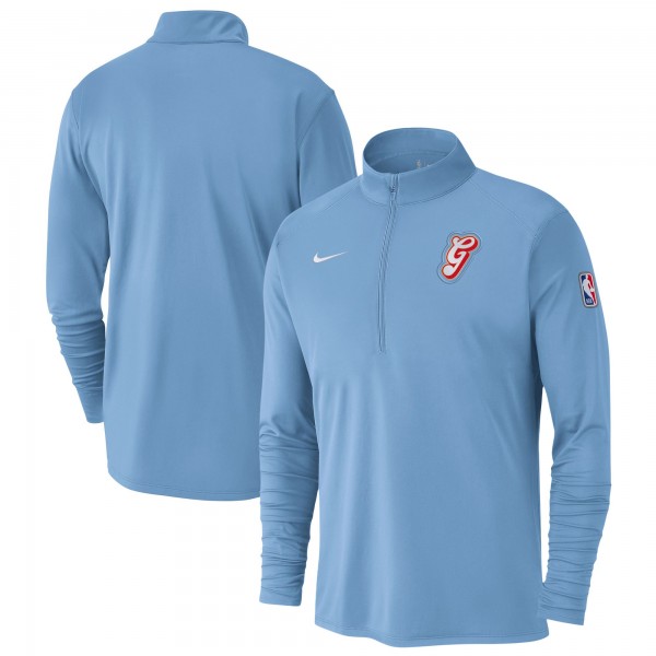Кофта на короткой молнии Memphis Grizzlies Nike 2024/25 City Edition Authentic Coaches Performance - Light Blue