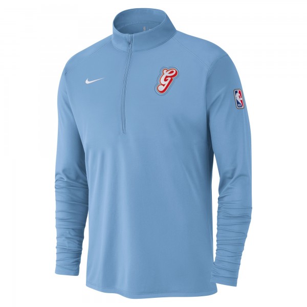 Кофта на короткой молнии Memphis Grizzlies Nike 2024/25 City Edition Authentic Coaches Performance - Light Blue
