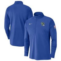 Кофта на короткой молнии Milwaukee Bucks Nike 2024/25 City Edition Authentic Coaches Performance - Royal