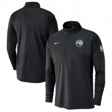 Кофта на короткой молнии Minnesota Timberwolves Nike 2024/25 City Edition Authentic Coaches Performance - Black