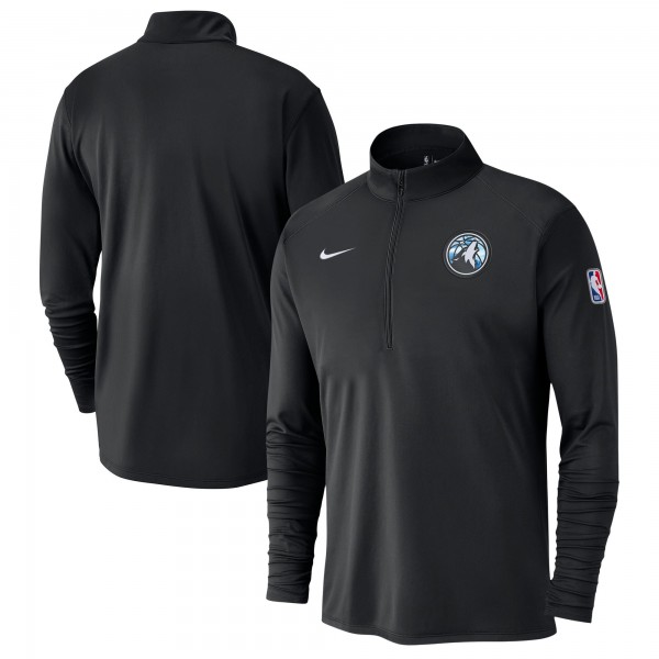 Кофта на короткой молнии Minnesota Timberwolves Nike 2024/25 City Edition Authentic Coaches Performance - Black