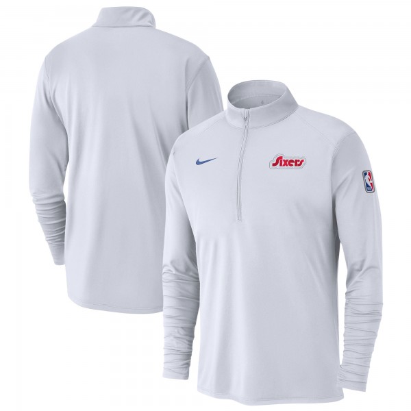 Кофта на короткой молнии Philadelphia 76ers Nike 2024/25 City Edition Authentic Coaches Performance - White
