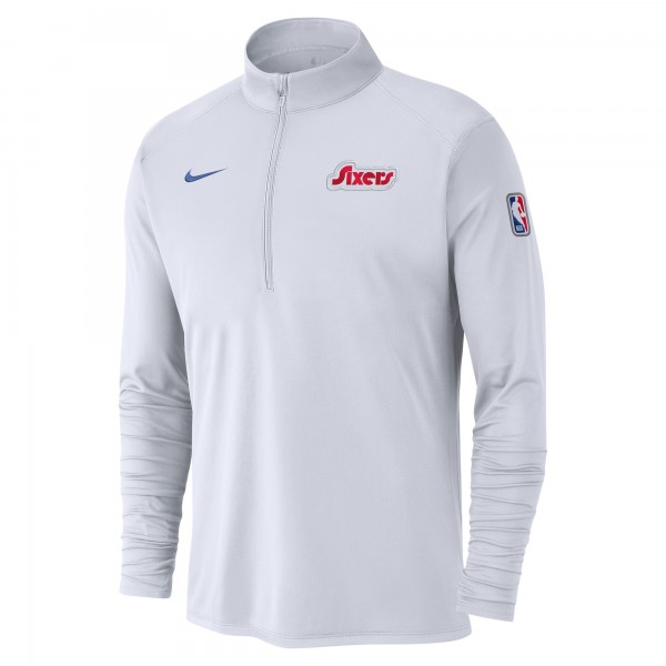 Кофта на короткой молнии Philadelphia 76ers Nike 2024/25 City Edition Authentic Coaches Performance - White