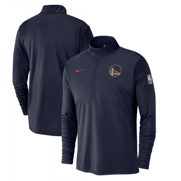 Golden State Warriors Nike 2024/25 City Edition Authentic Coaches Performance Half-Zip Top - Navy
