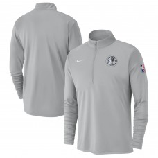 Кофта на короткой молнии Dallas Mavericks Nike 2024/25 City Edition Authentic Coaches Performance - Silver