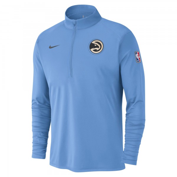 Кофта на короткой молнии Atlanta Hawks Nike 2024/25 City Edition Authentic Coaches Performance - Light Blue
