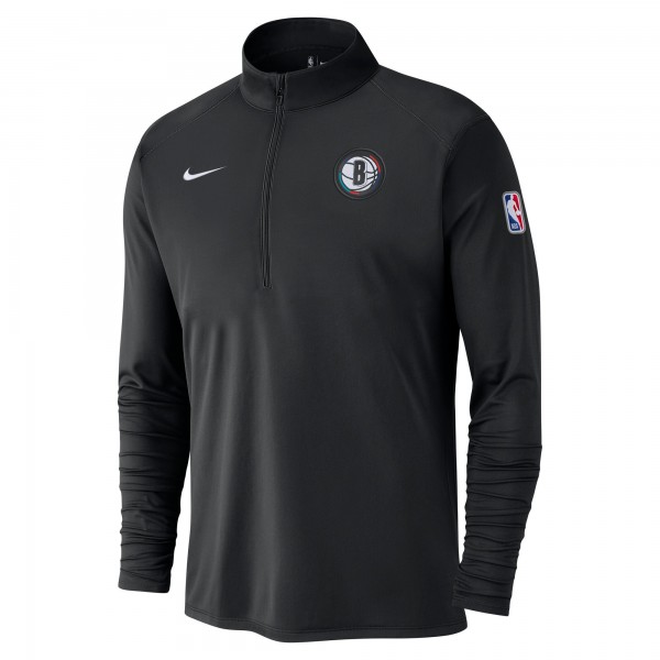 Кофта на короткой молнии Brooklyn Nets Nike 2024/25 City Edition Authentic Coaches Performance - Black