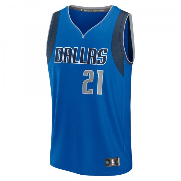 Игровая джерси Daniel Gafford Dallas Mavericks Fast Break Player - Icon Edition - Blue