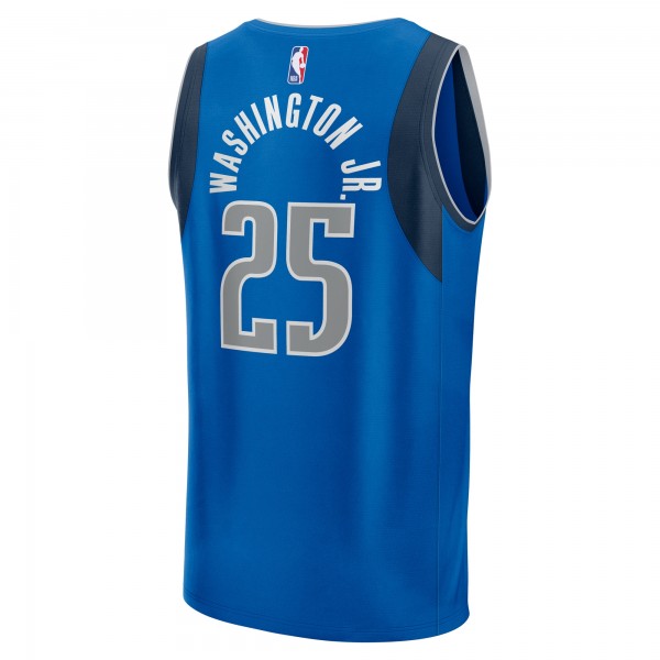 Игровая джерси PJ Washington Jr. Dallas Mavericks Fanatics Fast Break Player - Icon Edition - Blue