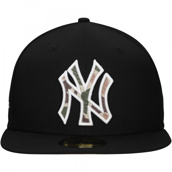 Бейсболка New York Yankees New Era Black Troop Chant Camo Undervisor 59FIFTY
