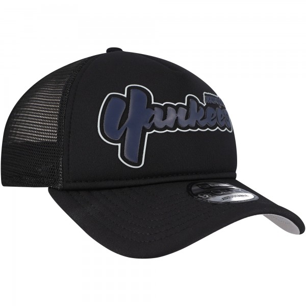 Бейсболка New York Yankees New Era Black Retro Bold A-Frame Trucker 9FORTY