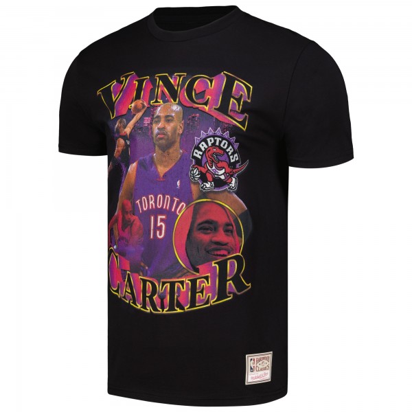 Toronto Raptors Vince Carter Mitchell & Ness Black Hardwood Classics Collage T-Shirt