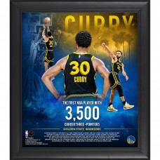 Stephen Curry Golden State Warriors Fanatics Authentic Framed 15 x 17 1st Player in NBA History to Score 3,500 Career Three-Pointers Collage