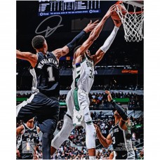 Giannis Antetokounmpo Milwaukee Bucks Autographed Fanatics Authentic 8 x 10 Dunk vs. San Antonio Spurs Photograph