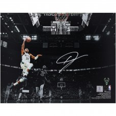 Giannis Antetokounmpo Milwaukee Bucks Autographed Fanatics Authentic 11 x 14 Dunk vs. Indiana Pacers Spotlight Photograph