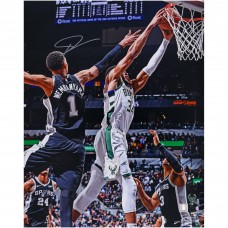 Giannis Antetokounmpo Milwaukee Bucks Autographed Fanatics Authentic 16 x 20 Dunk vs. San Antonio Spurs Photograph